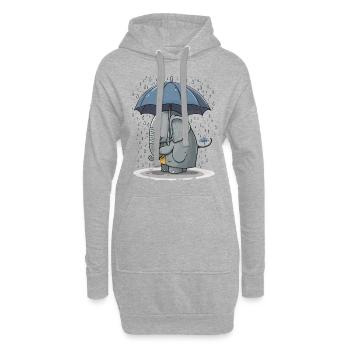 Regentage - Hoodie-Kleid - Grau meliert - Vorne