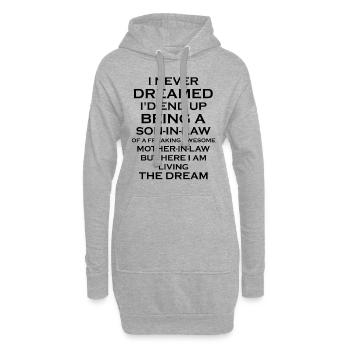 Je n'ai jamais rêvé de cadeaux de gendre de mère à La - Sweat-shirt à capuche long Femme - gris chiné - Devant