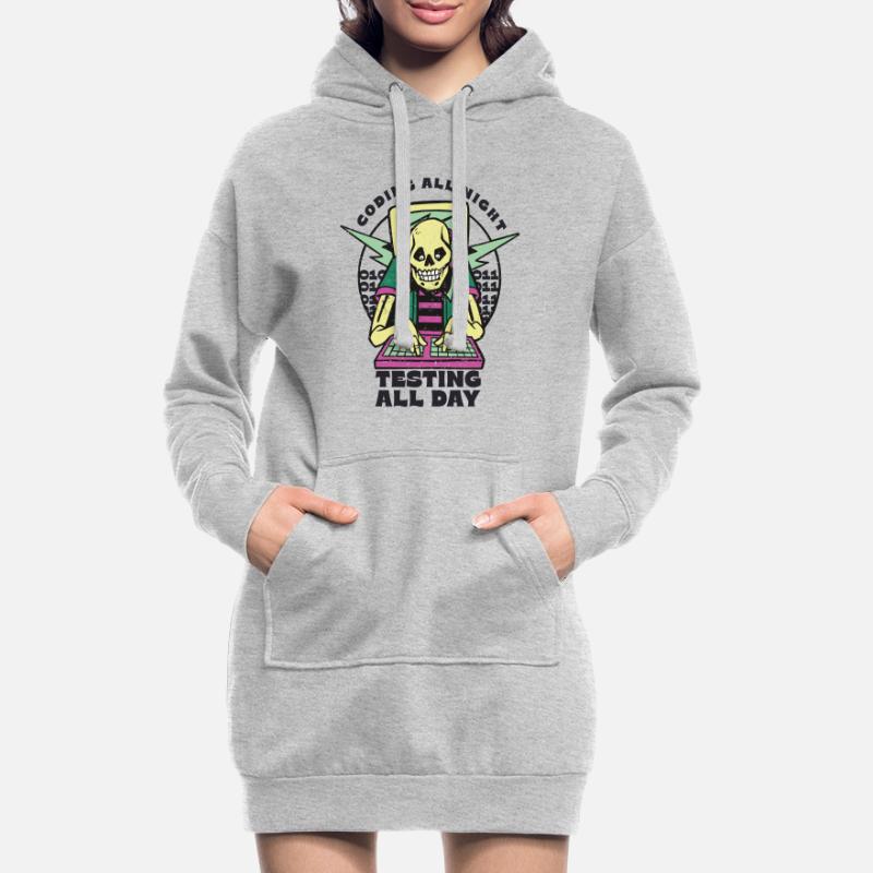 "Coding All Night Programmer | Programmierer" Hoodie-Kleid