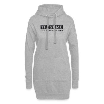 "Scrum Master Trust Me | "Scrum Master"" - Hoodie-Kleid - Grau meliert - Vorne
