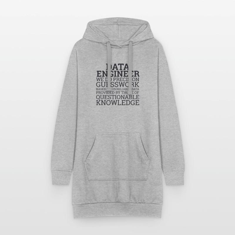 "Data Engineer Guesswork | Data Scientist" Hoodie-Kleid