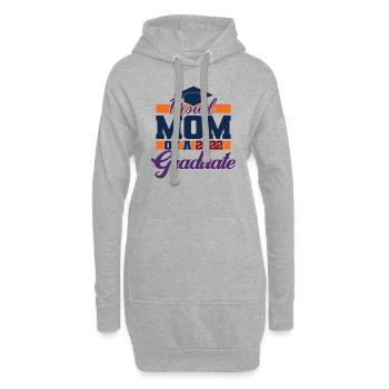 Fière maman d’un diplômé de 2022 - Cadeaux de fin d’études - Sweat-shirt à capuche long Femme - gris chiné - Devant
