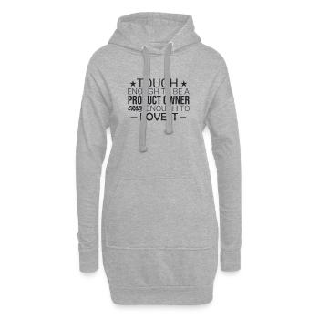 « Product Owner Crazy | » Scrum Master" » - Sweat-shirt à capuche long Femme - gris chiné - Devant
