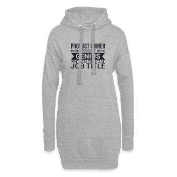 « Product Owner Genius | » Scrum Master" » - Sweat-shirt à capuche long Femme - gris chiné - Devant