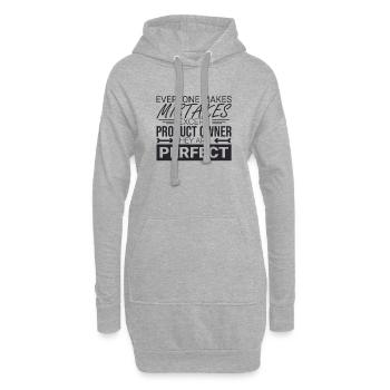 "Product Owner Perfect | "Scrum Master"" - Hoodie-Kleid - Grau meliert - Vorne