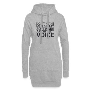 "Software Architect Voice | Software Architecture" - Hoodie Dress - heather grey - Front