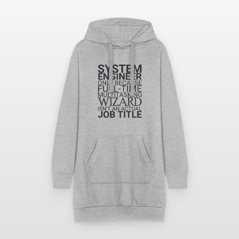 "System Engineer Wizard | Systemtechnik" Hoodie-Kleid