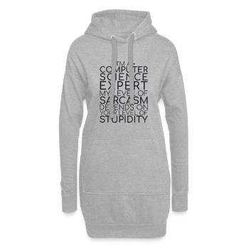 "Computer Science Expert Sarcasm | Informatik" - Hoodie-Kleid - Grau meliert - Vorne