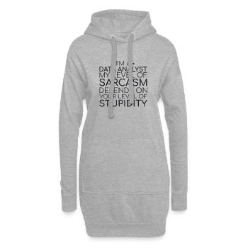 "Data Analyst Sarcasm | Data Science" - Hoodie-Kleid - Grau meliert - Vorne