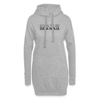 "Data Ninja Born | Data Science" - Hoodie-Kleid - Grau meliert - Vorne