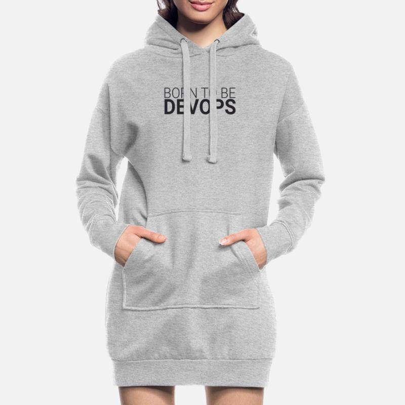 "DevOps Born | Softwareentwicklung" Hoodie-Kleid