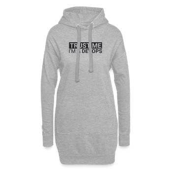 | de confiance DevOps Développement de logiciels » - Sweat-shirt à capuche long Femme - gris chiné - Devant