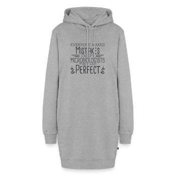 « Microbiologiste Perfect | Microbiologie » - Sweat-shirt à capuche long Femme - gris chiné - Devant