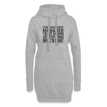 "Cybersecurity Manager Arguing | Cybersecurity" - Hoodie-Kleid - Grau meliert - Vorne