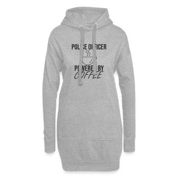 « Café de l’agent de police | Police » - Sweat-shirt à capuche long Femme - gris chiné - Devant