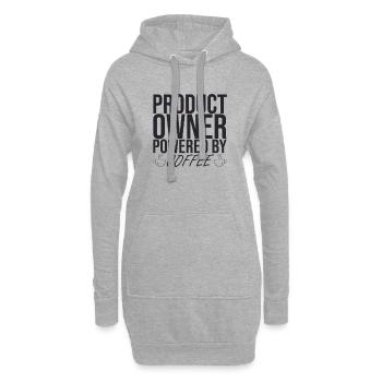 « Product Owner Coffee | » Scrum Master" » - Sweat-shirt à capuche long Femme - gris chiné - Devant