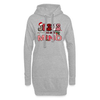 Jésus dans mon Foi Bible Orthodoxie - Sweat-shirt à capuche long Femme - gris chiné - Devant