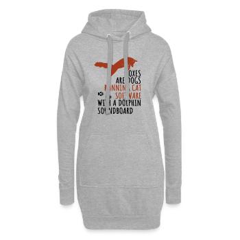 Renards - Dicton amusant sur les renards, les chiens de forêt - Sweat-shirt à capuche long Femme - gris chiné - Devant