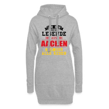 Stadt Aachen Deutschland Legende Spruch - Hoodie-Kleid - Grau meliert - Vorne