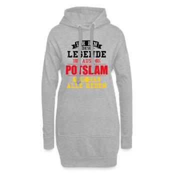 Stadt Potsdam Deutschland Legende Spruch - Hoodie-Kleid - Grau meliert - Vorne