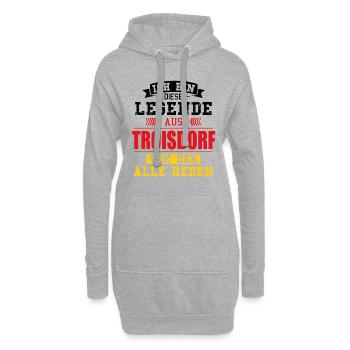 Stadt Troisdorf Deutschland Legende Spruch - Hoodie-Kleid - Grau meliert - Vorne