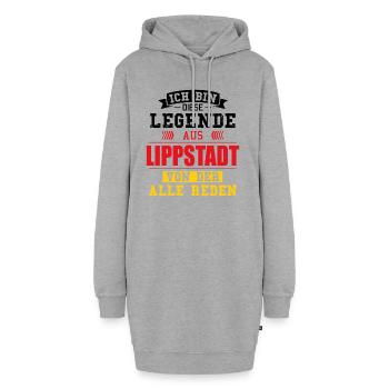 Stadt Lippstadt Deutschland Legende Spruch - Hoodie-Kleid - Grau meliert - Vorne