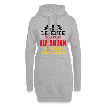 Stadt Elmshorn Deutschland Legende Spruch - Hoodie-Kleid - Grau meliert - Vorne