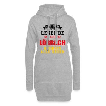 Stadt Lörrach Deutschland Legende Spruch - Hoodie-Kleid - Grau meliert - Vorne