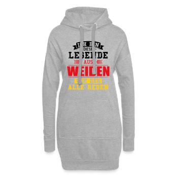 Stadt Weiden Deutschland Legende Spruch - Hoodie-Kleid - Grau meliert - Vorne