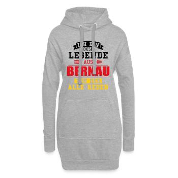 Stadt Bernau Deutschland Legende Spruch - Hoodie-Kleid - Grau meliert - Vorne