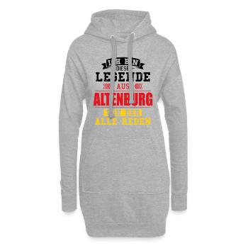 Stadt Altenburg Deutschland Legende Spruch - Hoodie-Kleid - Grau meliert - Vorne