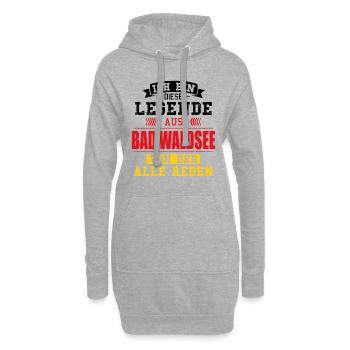 Stadt Bad Waldsee Deutschland Legende Spruch - Hoodie-Kleid - Grau meliert - Vorne
