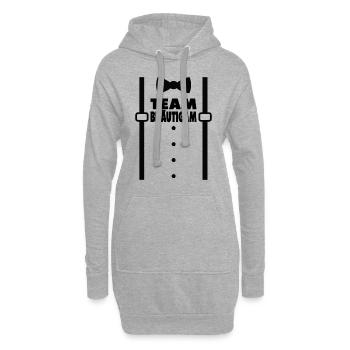 Junggesellenabschied Polterabend Team Bräutigam - Hoodie-Kleid - Grau meliert - Vorne