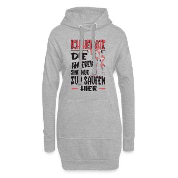 Junggesellenabschied Polterabend Team Bräutigam - Hoodie-Kleid - Grau meliert - Vorne