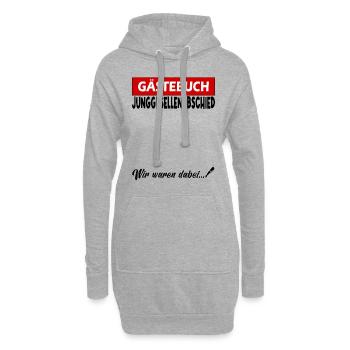 Junggesellenabschied Gästebuch Bräutigam - Hoodie-Kleid - Grau meliert - Vorne