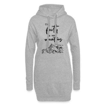 Christian Bible Verses - Hoodie Dress - heather grey - Front