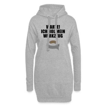 Klebeband - Duct Tape - reparieren - Werkzeug - Hoodie-Kleid - Grau meliert - Vorne