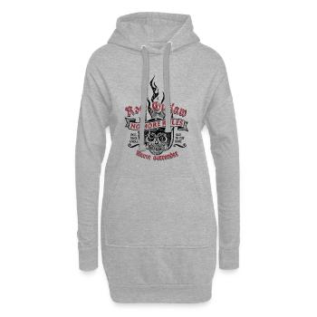 Rock Outlaw - No More Rules - Never surrender - Hoodie-Kleid - Grau meliert - Vorne