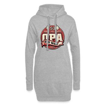 So sieht der beste Opa der Welt aus - Großvater - Hoodie-Kleid - Grau meliert - Vorne