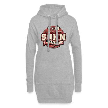 So sieht der beste Sohn der Welt aus - Hoodie-Kleid - Grau meliert - Vorne