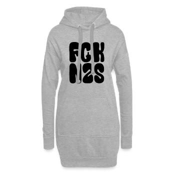 FCK NZS - Contre la droite - Plus jamais ça c’est maintenant - Sweat-shirt à capuche long Femme - gris chiné - Devant