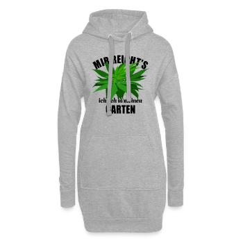 Mir reicht's ich geh in meinen Garten - Hanf - Hoodie-Kleid - Grau meliert - Vorne