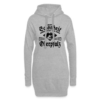 Wahre Schönheit kommt nicht von innen, Oberpfalz - Hoodie-Kleid - Grau meliert - Vorne