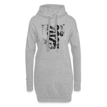 Examen bestanden 2025 - Prüfung - Erfolg - Hoodie-Kleid - Grau meliert - Vorne