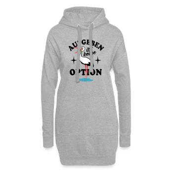 Frosch und Storch - Aufgeben ist keine Option - Hoodie-Kleid - Grau meliert - Vorne