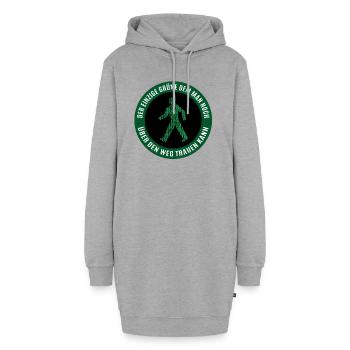 Der einzige Grüne dem man über den Weg trauen kann - Hoodie-Kleid - Grau meliert - Vorne