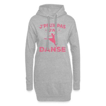 I Can't I Dance - Geschenk für Frauen - Hoodie-Kleid - Grau meliert - Vorne
