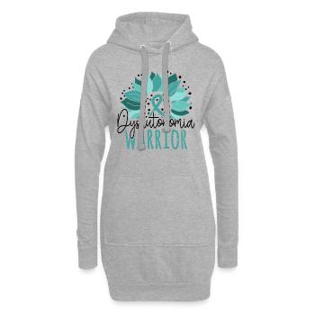 Sunflower Dysautonomia Warrior - Hoodie Dress - heather grey - Front