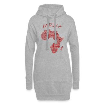 Afrika Madagaskar Africa - Hoodie-Kleid - Grau meliert - Vorne