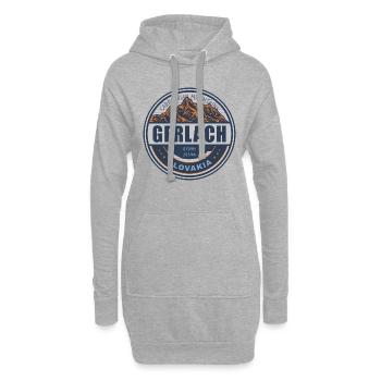 Gerlach Slowakei Vintage Bergwandern Design - Hoodie-Kleid - Grau meliert - Vorne